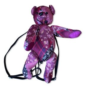 Delia’s Dollskill CUDDLY JOURNEY BEAR BACKPACK Patchwork Teddy Bear Bag